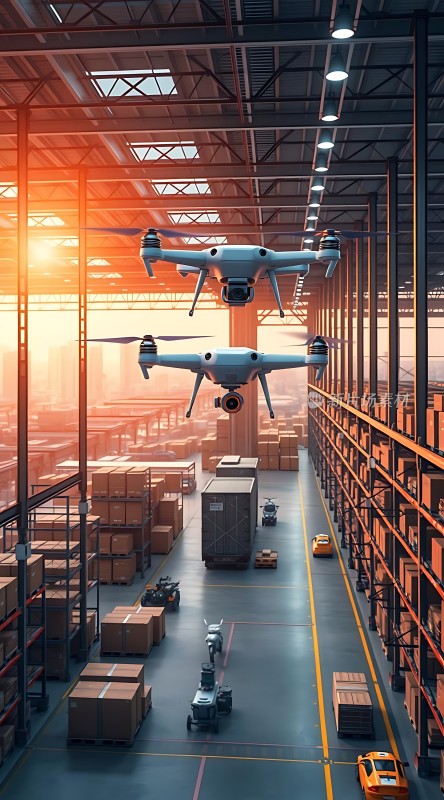 智能物流中心无人机与机器人协同作业