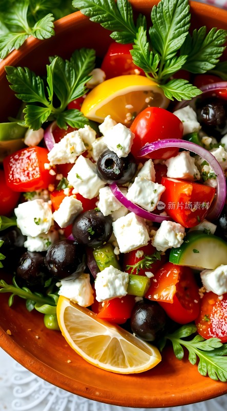 清新蔬菜沙拉色彩缤纷健康美味！