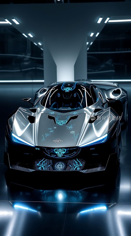 未来科技座驾银色跑车闪耀登场！