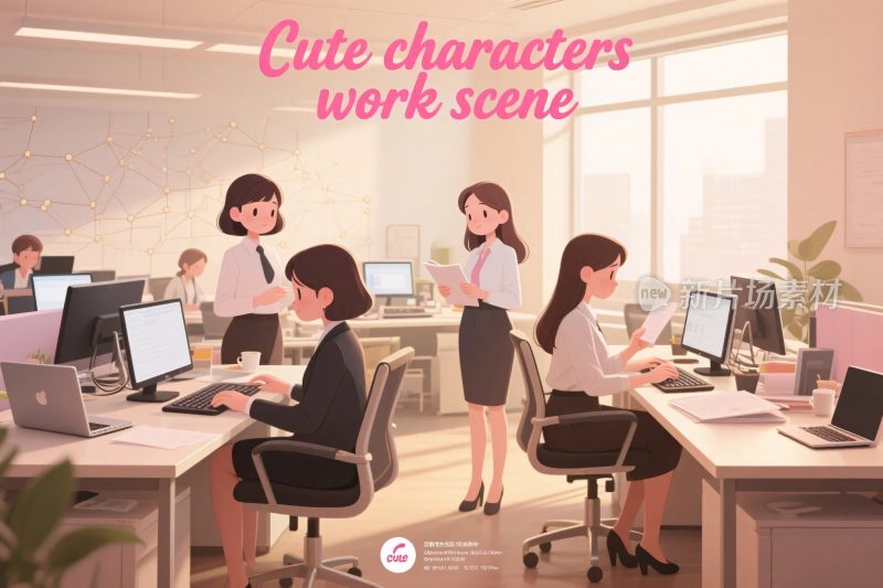 办公场景插画