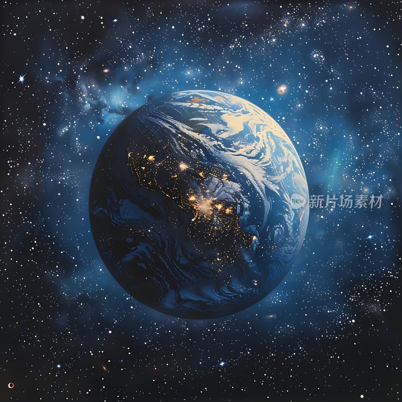 宇宙中的地球之光