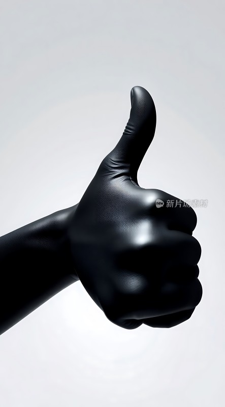 黑色手套点赞手势