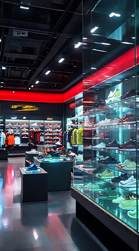 运动鞋店内部展示