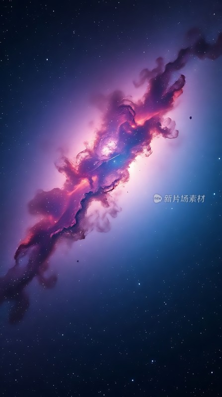 紫色星云幻彩绽放宇宙神秘之美