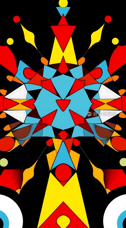 多彩几何艺术图案