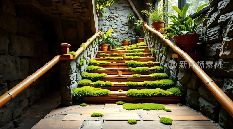 绿色阶梯自然与建筑的完美融合
