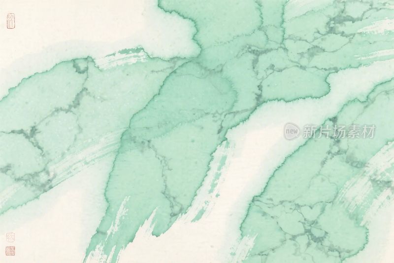 海绿水彩纹理背景