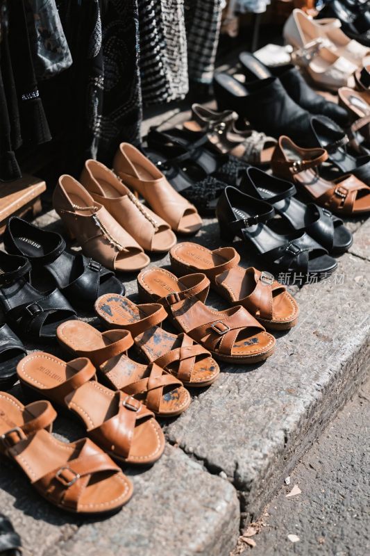 各类鞋品陈列图