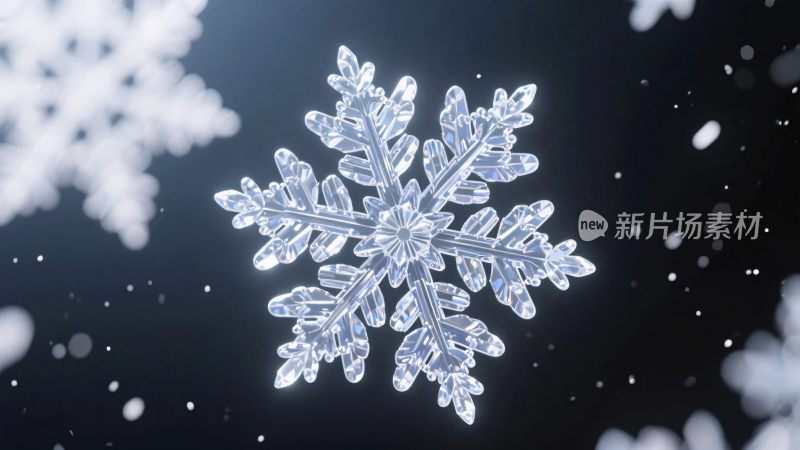 雪花特写插画