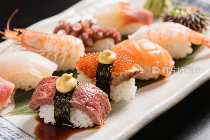 寿司美食料理展示