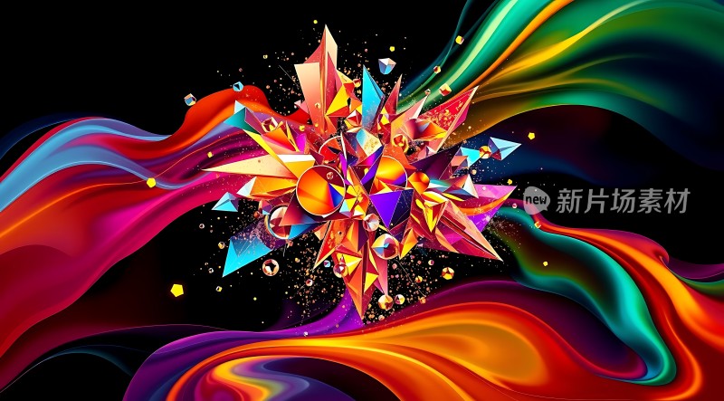 多彩几何艺术爆炸