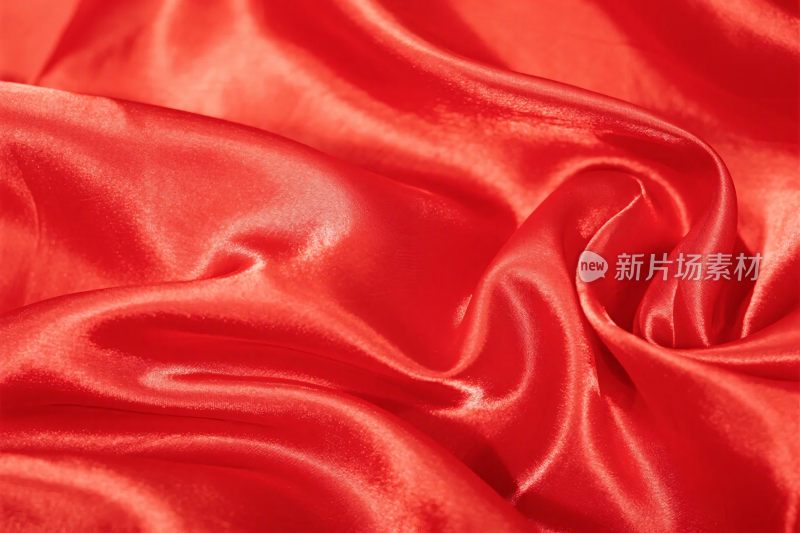 红色绸缎纹理