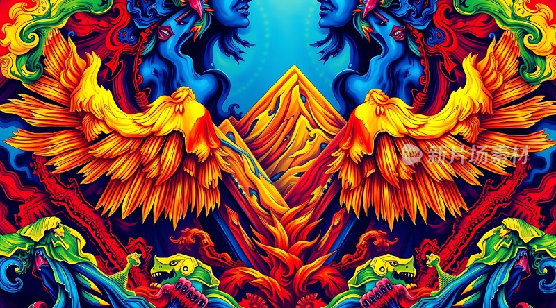 火凤凰与神秘生物