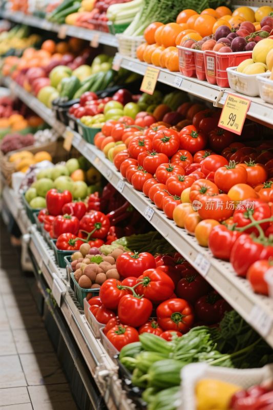 超市果蔬货架陈列