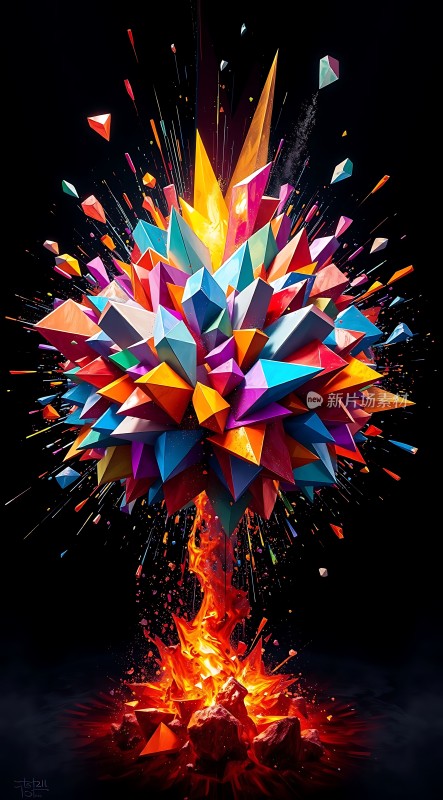 五彩斑斓的几何爆炸