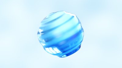 柔软旋转小球玻璃透明精华蓝色