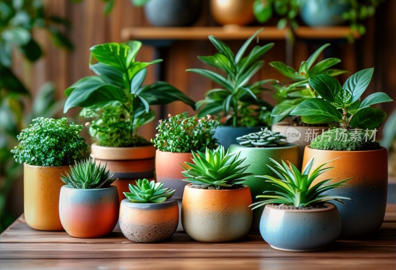 绿植花盆桌面展