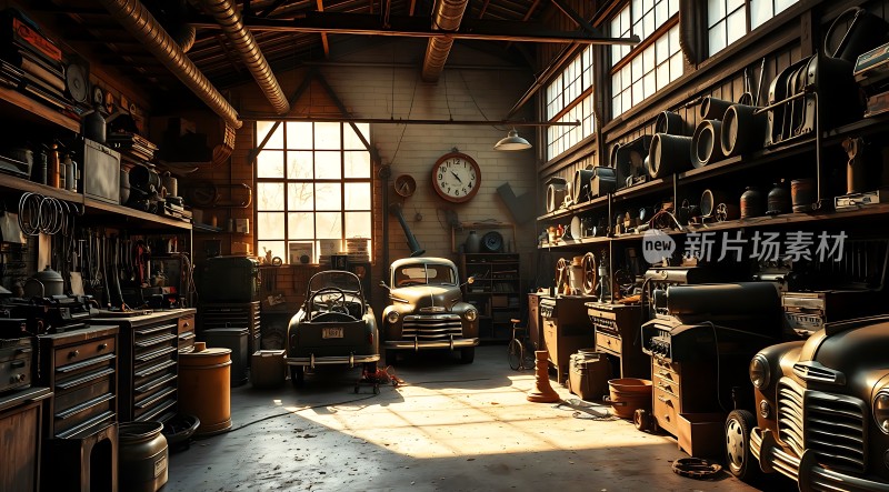 阳光下的经典车库