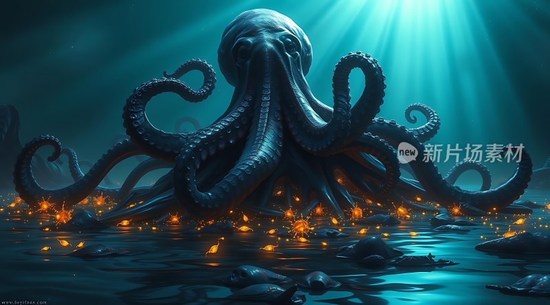 深海巨怪黑暗中的神秘生物