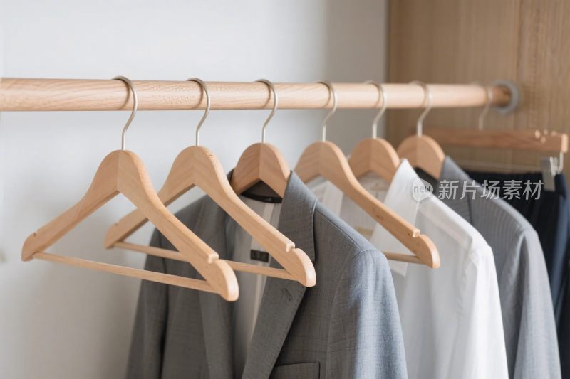 衣架与衣物展示