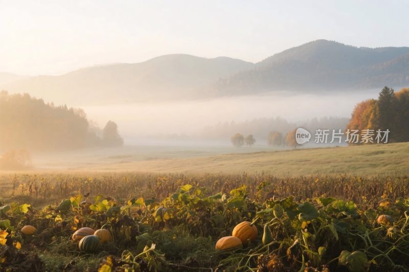 田园晨景田园风景
