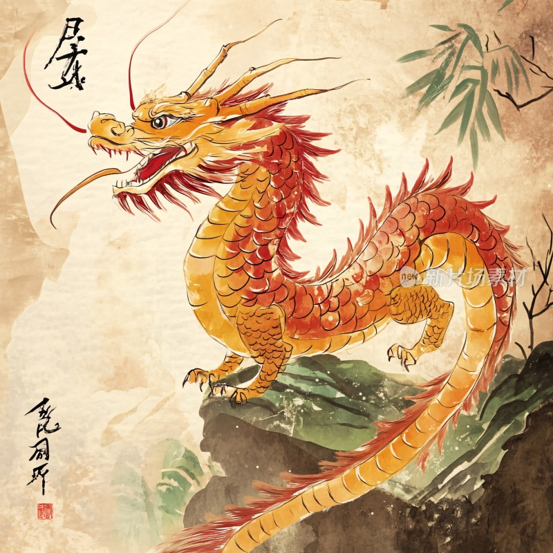 龙年插画手绘