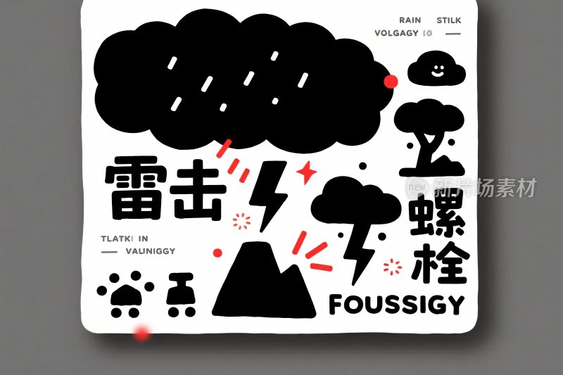 天气元素插画设计