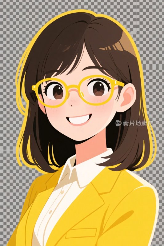 卡通女性角色插画