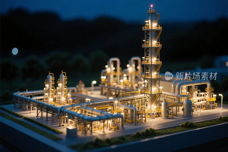 微型工业模型场景