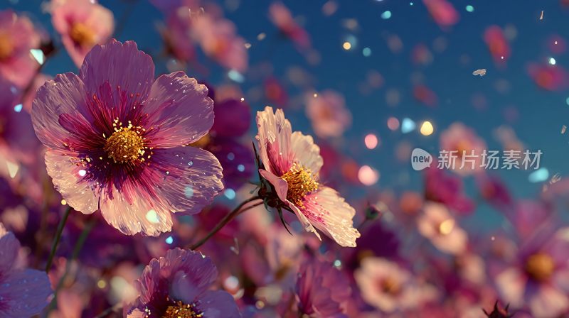 梦幻唯美的绽放花朵画面