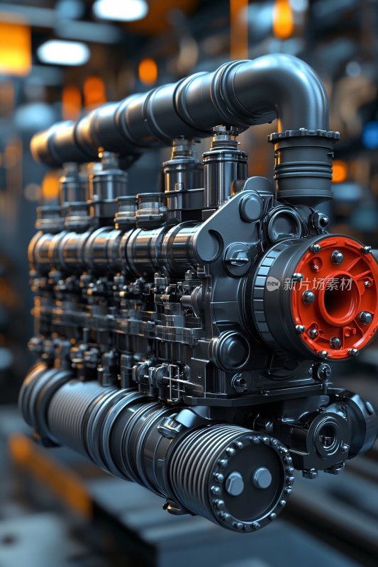工业风机械发动机特写