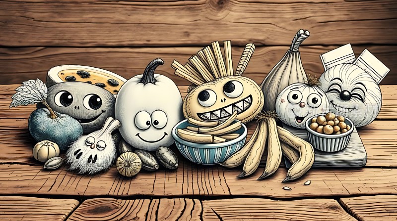 卡通果蔬大聚会