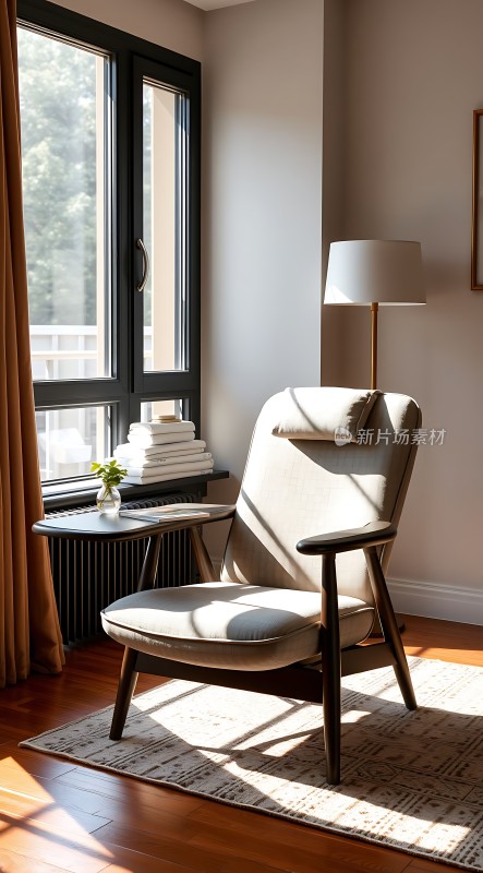 阳光午后舒适角落享受宁静时光