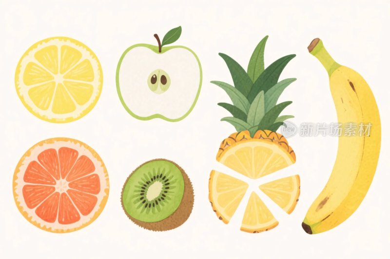 水果插画集合