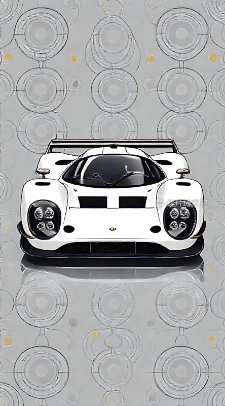 白色赛车未来科技感十足