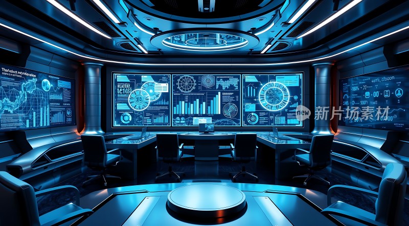 未来科技会议室智能控制中心