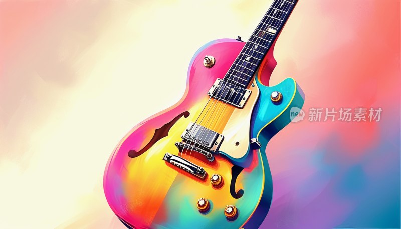 吉他渐变艺术