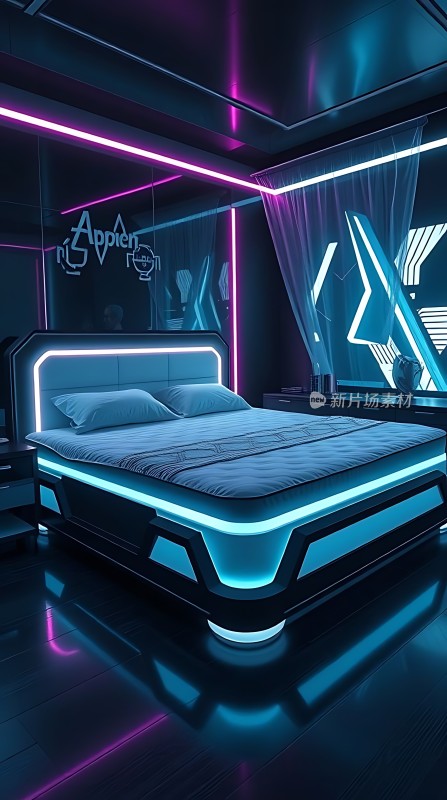 科技感卧室未来主义设计