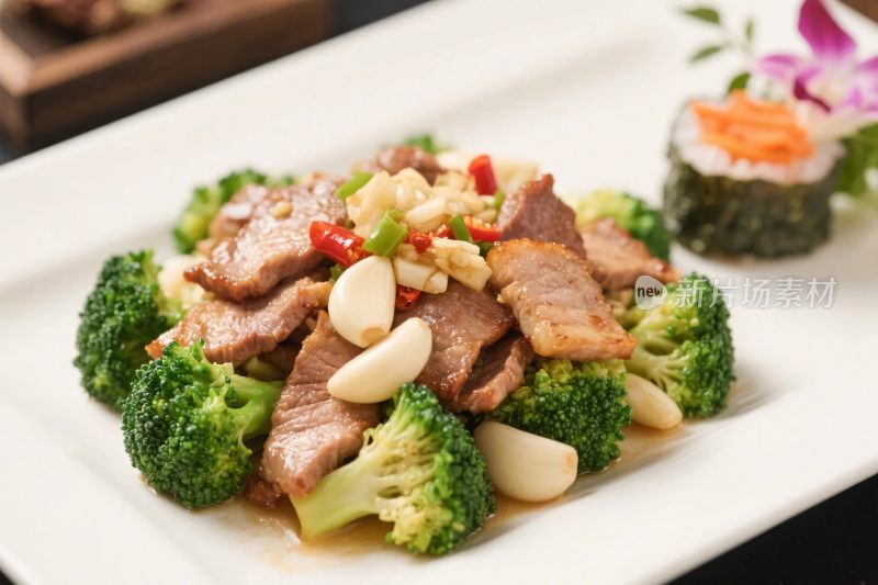 美味西兰花炒牛肉菜肴