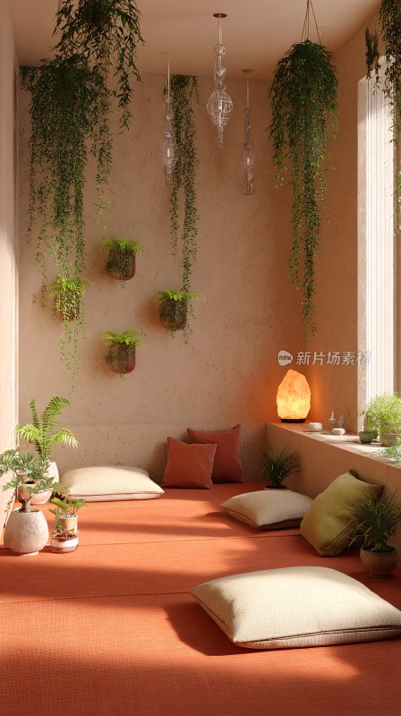 室内绿植装饰的温馨角落