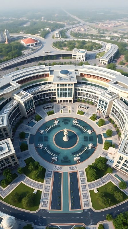 现代建筑群鸟瞰图