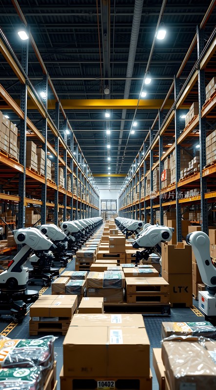 智能仓储机器人搬运货物