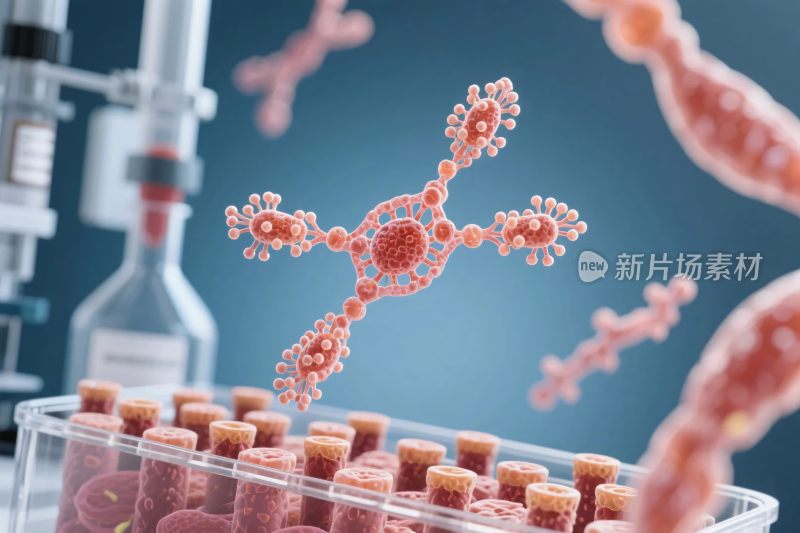 科学实验室微生物插画