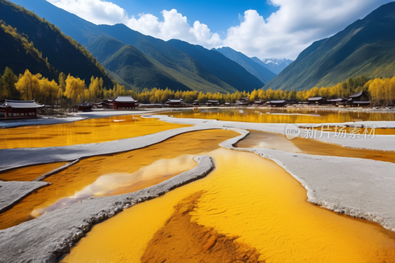 盐湖景观风景风光图片