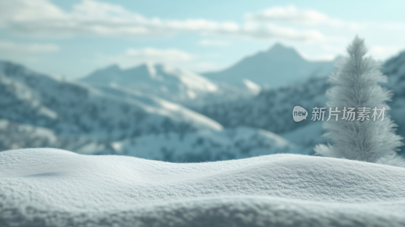 毛毡风格的冬日雪景背景