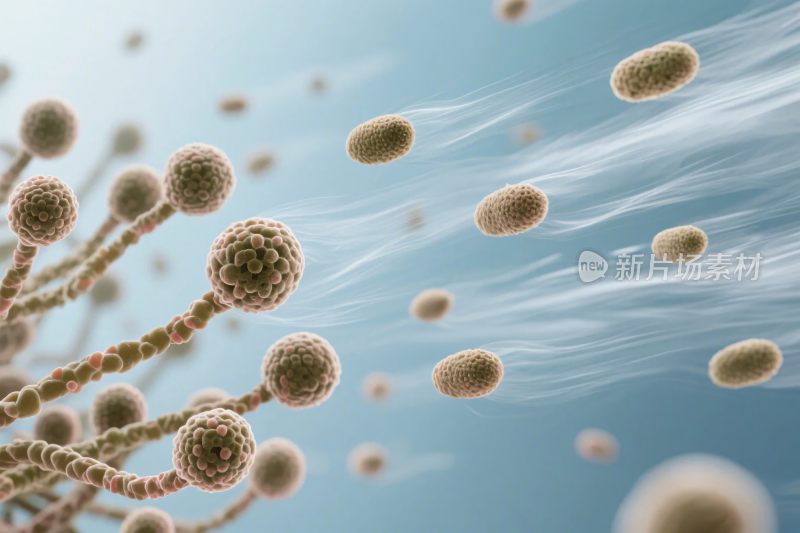 微观微生物细胞画面