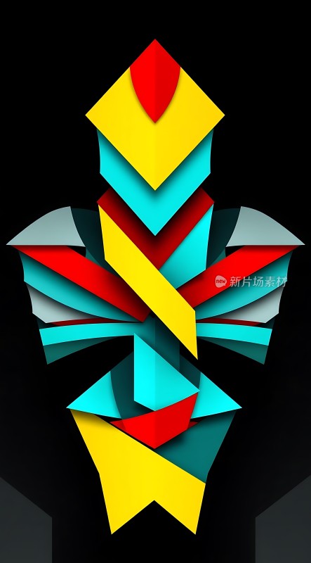 多彩几何艺术图案