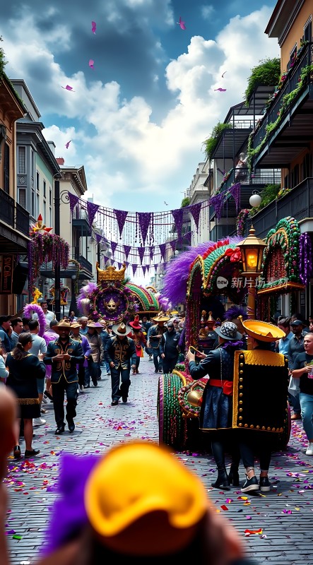 狂欢节街头游行盛况