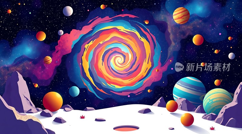 彩色星系与多彩星球