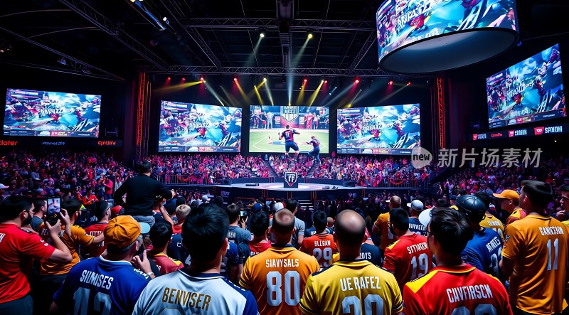 电竞比赛现场观众热情高涨